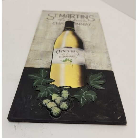 Ceramic 3D Wine Bottle Wall Decor St Martins & St Francis Yellow Black Purple - Picture 14 of 14